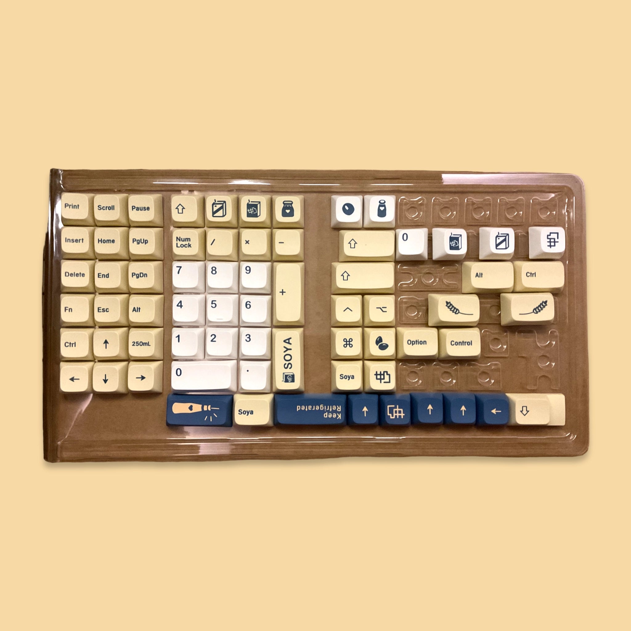 Milk Keycaps Mechanical Keyboard Keypad