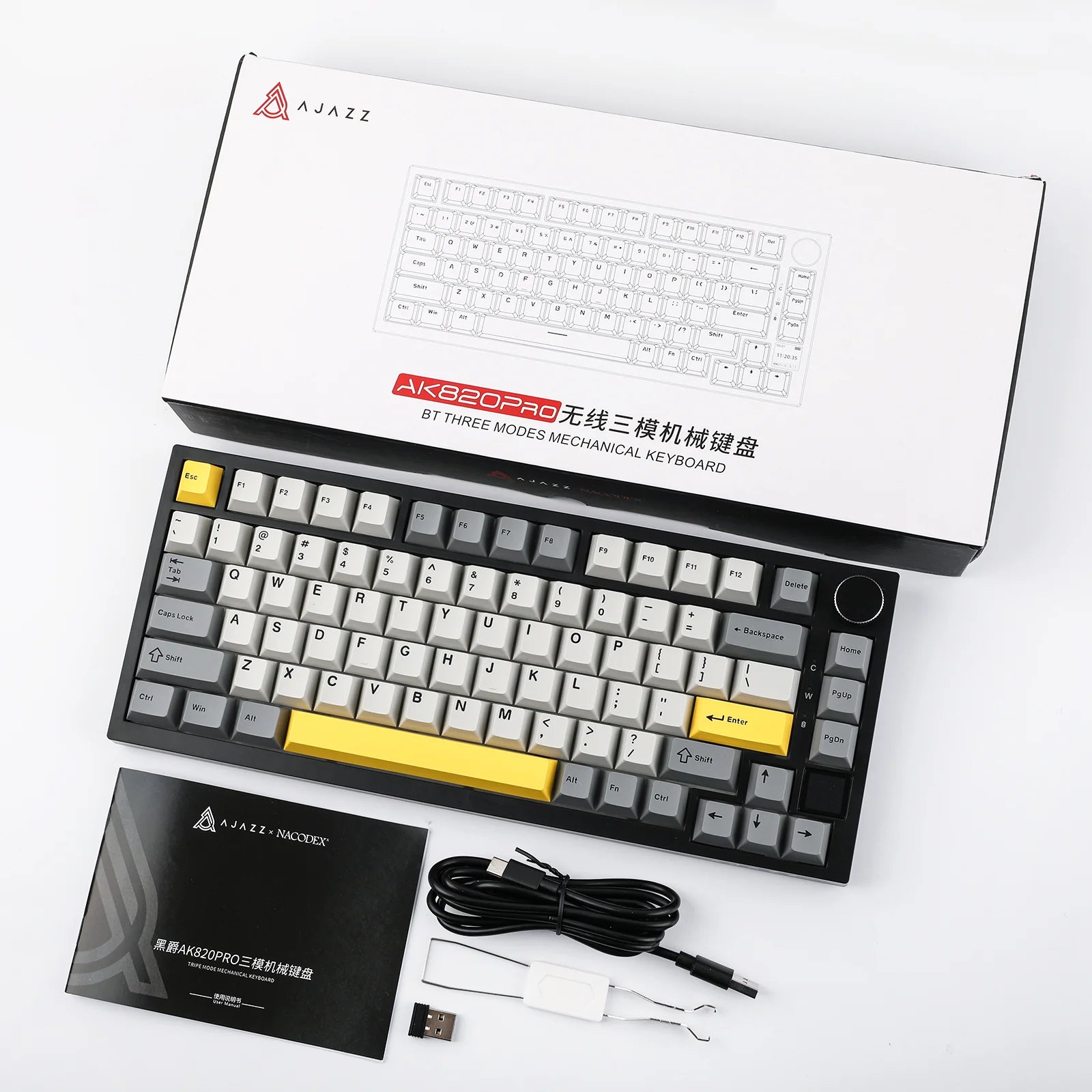 Ajazz AK820 Pro Mekanik Klavye – Mec Monkey Ajazz AK820 Pro Mekanik Klavye – Mec Monkey