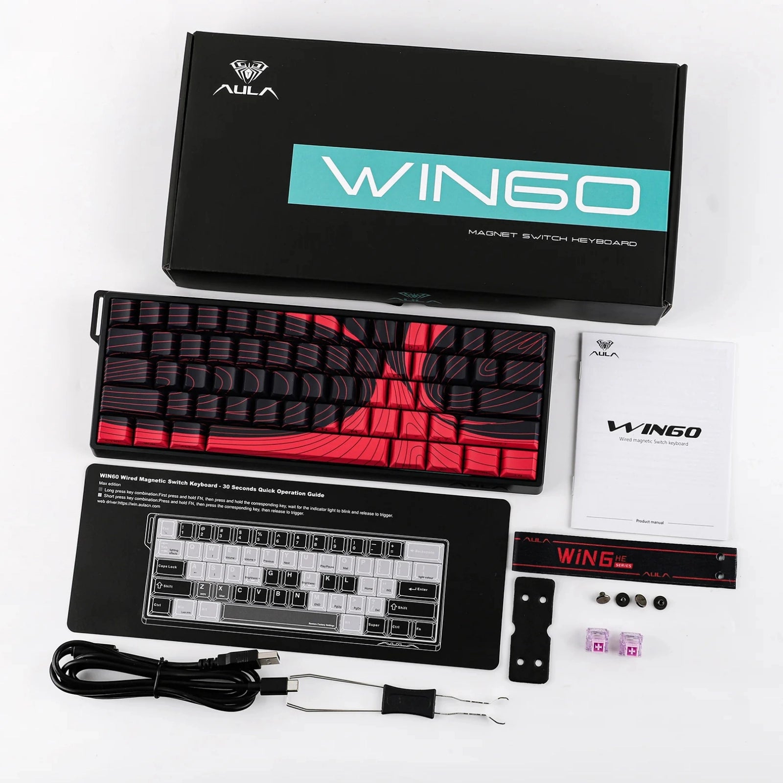 Aula Win60 Max Klavye (Manyetik Switch / HE)